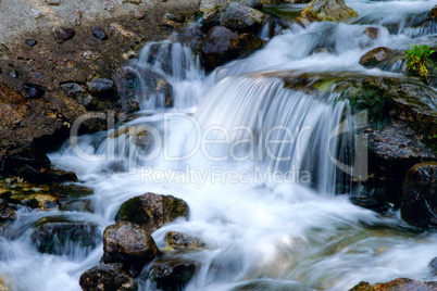 rocks and waterfall