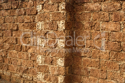 typical wall with big limestone blocks