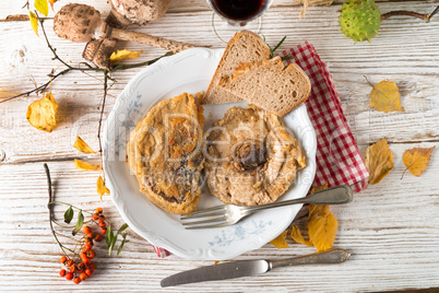 roasted parasol mushroom