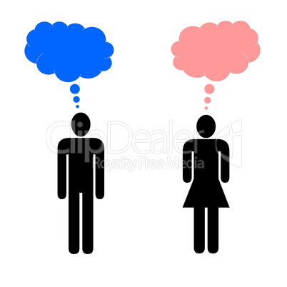 Man and woman thoughts