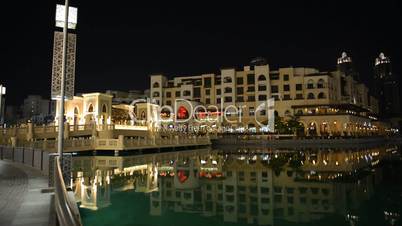 Night view Down town of Dubai city