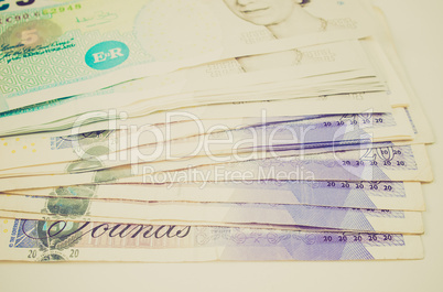 retro look pound note