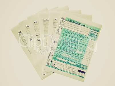 retro look tax forms