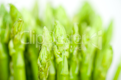 fresh asparagus over white