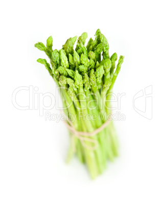 fresh asparagus over white