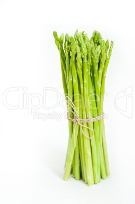 fresh asparagus over white