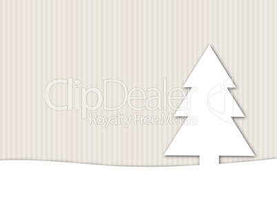 Schlichte Weihnachtskarte mit Tannenbaum und Platz für Text