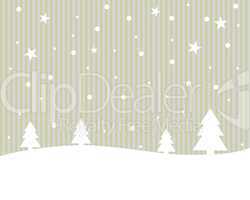 Elegante Weihnachtskarte mit verschneiter Winterlandschaft