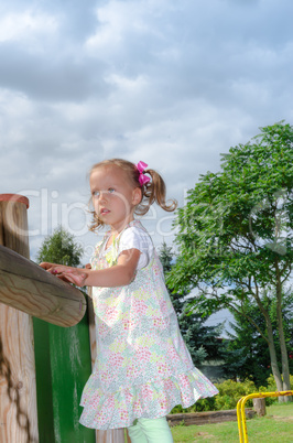 little girl on the playground