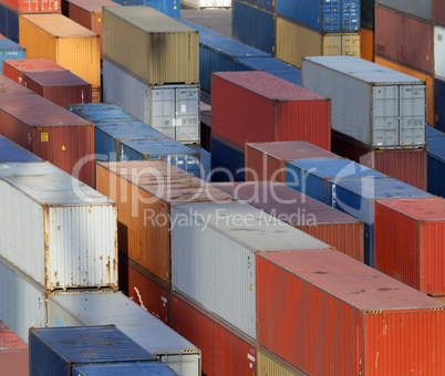 Container in einem Hafen