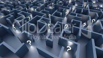 Question marks in the maze