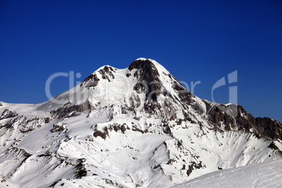 mount kazbek at nice winter day