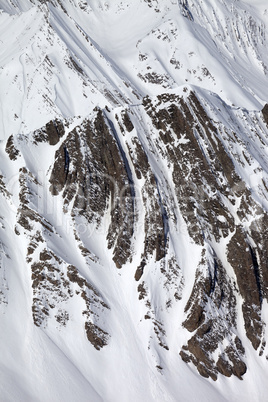 winter rocks in snow