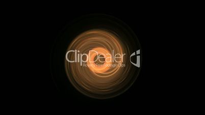 Abstract Rotating Orange Object on Black