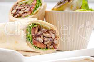 kafta shawarma chicken pita wrap laufrolle sandwich