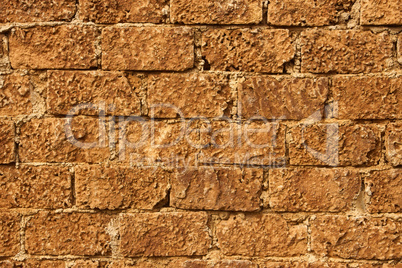 wall with limestone blocks