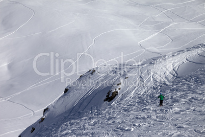 skier on off-piste slope