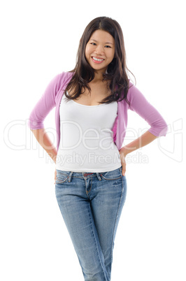 Portrait of Asian girl smiling