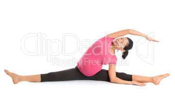 Pregnant woman yoga pose