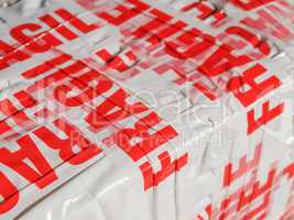 fragile packet parcel