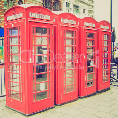 vintage look london telephone box