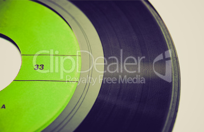 retro look vinyl record