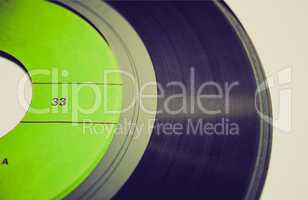 retro look vinyl record