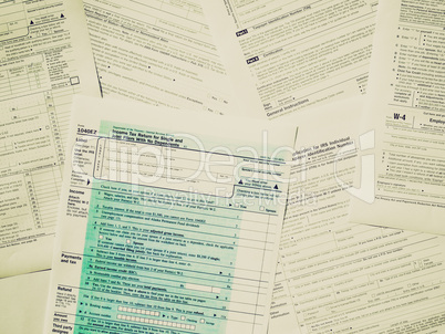 retro look tax forms