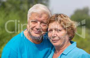 senior couple walking