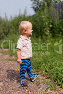 boy on road