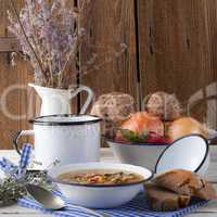 vegetarian parasol mushroom soup