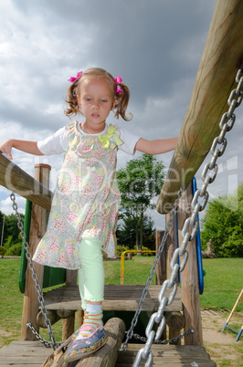 little girl on the playground