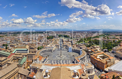 Panorama aerial view of rome