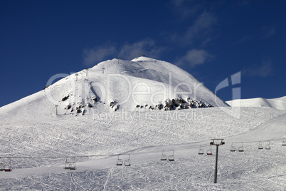 ski resort at nice winter day