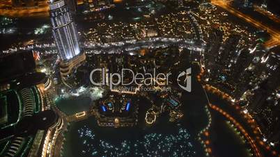 Night view on Down town of Dubai city, on September 10, 2013, Dubai, UAE.