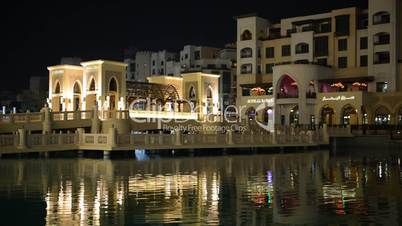 Night view Down town of Dubai city