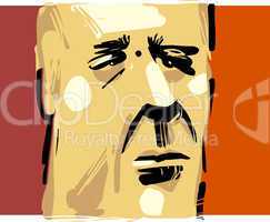 man face artistic drawing illustration