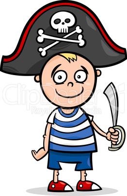 boy in pirate costume cartoon