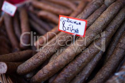 dried spicy sausages