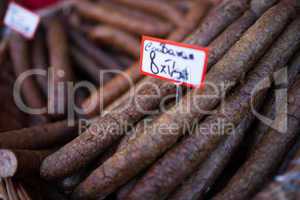dried spicy sausages