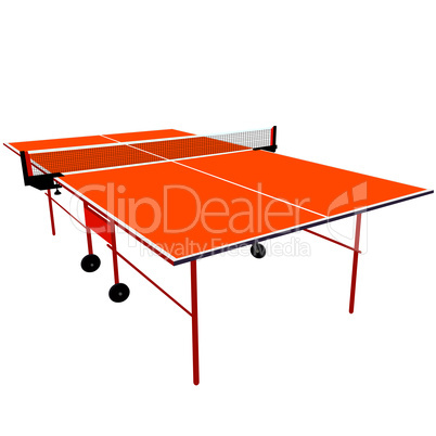 ping pong orange table tennis. vector illustration.