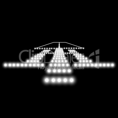 landing lights. vector illustration.