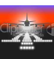 landing lights. vector illustration.