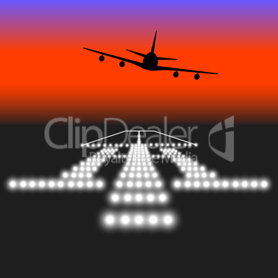 landing lights. vector illustration.
