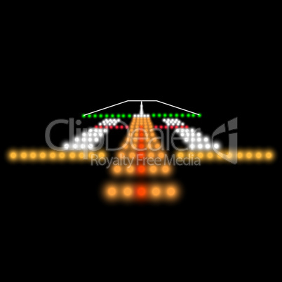 landing lights. vector illustration.