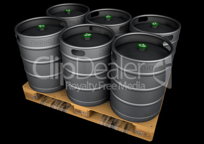 EPAL pallet with beer kegs