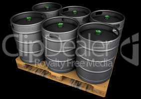 EPAL pallet with beer kegs