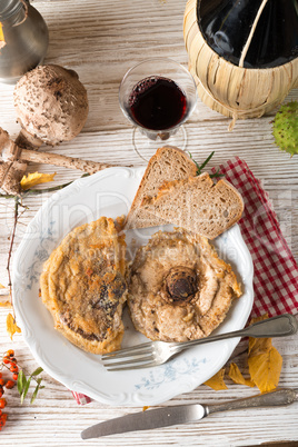 roasted parasol mushroom