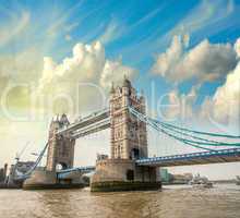 Beautiful view of magnificent Tower Bridge, icon of London, UK.