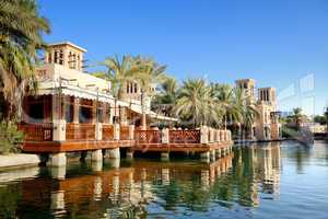 view of the souk madinat jumeirah, dubai, uae